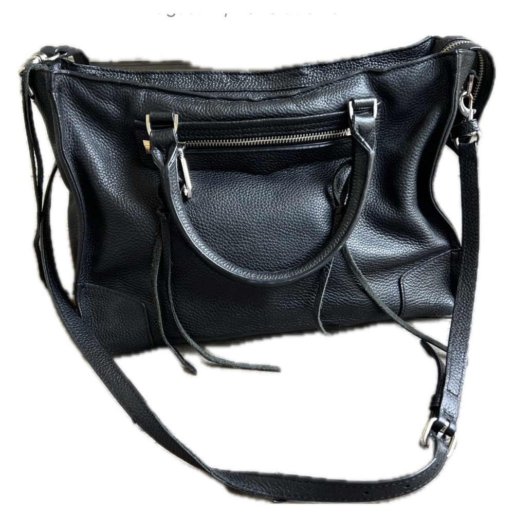 Rebecca Minkoff Black Leather Shoulder Crossbody Bag - Classic Pebbled Tote